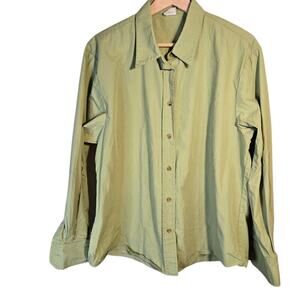 Modest Mood Sage Green Button Down Shirt Dry Clean Only 0354